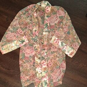 Vintage Victoria's Secret Multicolor Floral Kimono